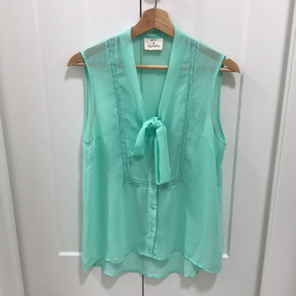 Pins and Needles Turquoise Blouse - Picture 1 of 3